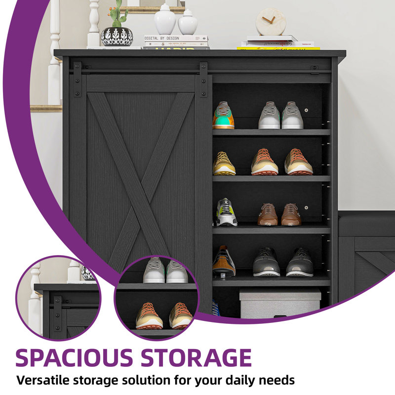 Shoe storage cabinet with sliding doors discount